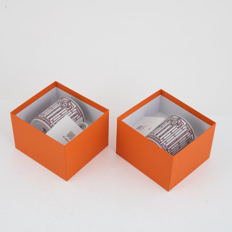 Hermès, muggar, 2 st, "H Deco Mug".