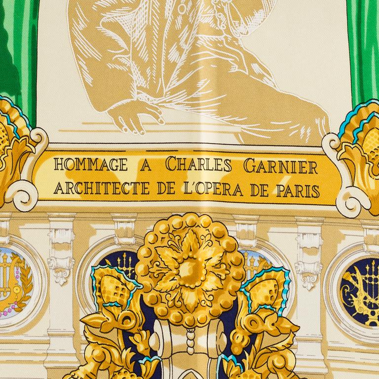 SCARF, Hermès, "Hommage à Charles Garnier Architecte de l'Opèra de Paris" issued 1986.