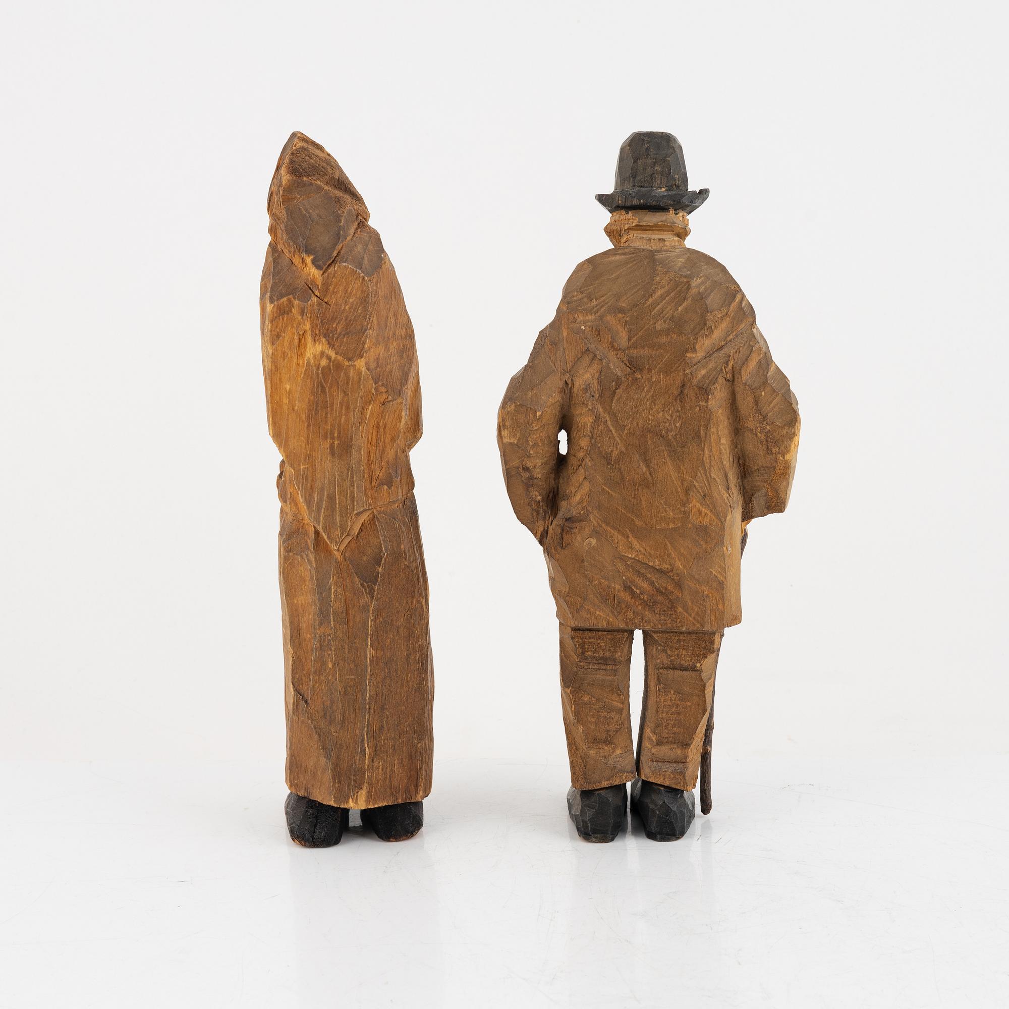 Axel Petersson Döderhultarn, Gubbe och gumma, möjligen ur "Auktion".