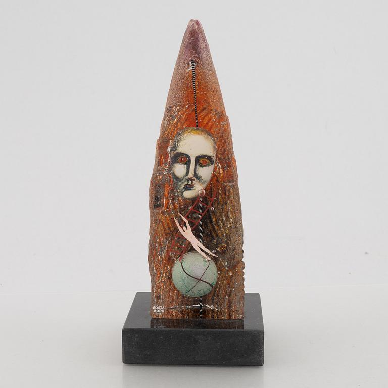 Bertil Vallien, an 'Orbit' glass sculpture, Kosta Boda.