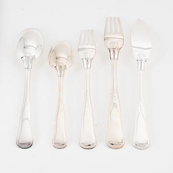 Bestick, silver, 60 delar, "Gammal dansk", Cohr, Danmark.