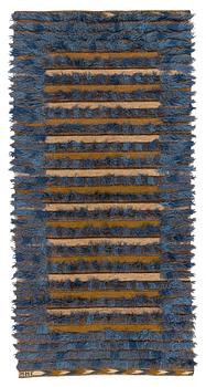 241. Märta Måås-Fjetterström, a carpet, "Blå Silverryan", knotted pile in relief, ca 201 x 96,5-97,5 cm, signed MMF.