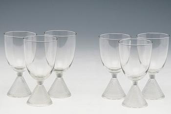 707. Tapio Wirkkala, A SET OF WINE GLASSES, 6 PCS.