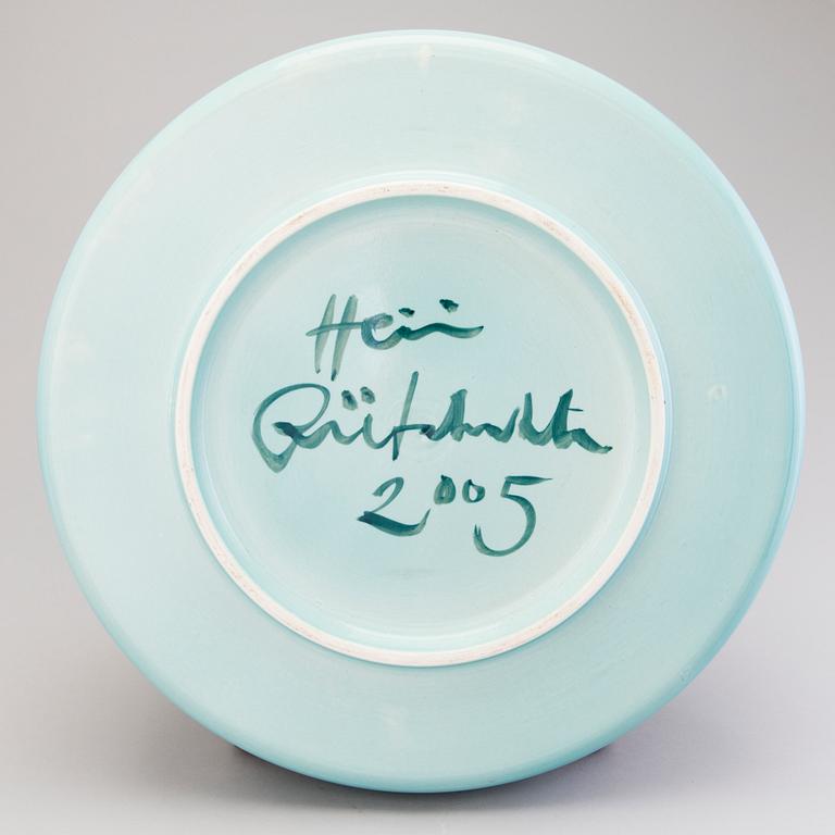 HEINI RIITAHUHTA, vati, posliinia, "Kaunokukka", signeerattu Heini Riitahuhta 2005.