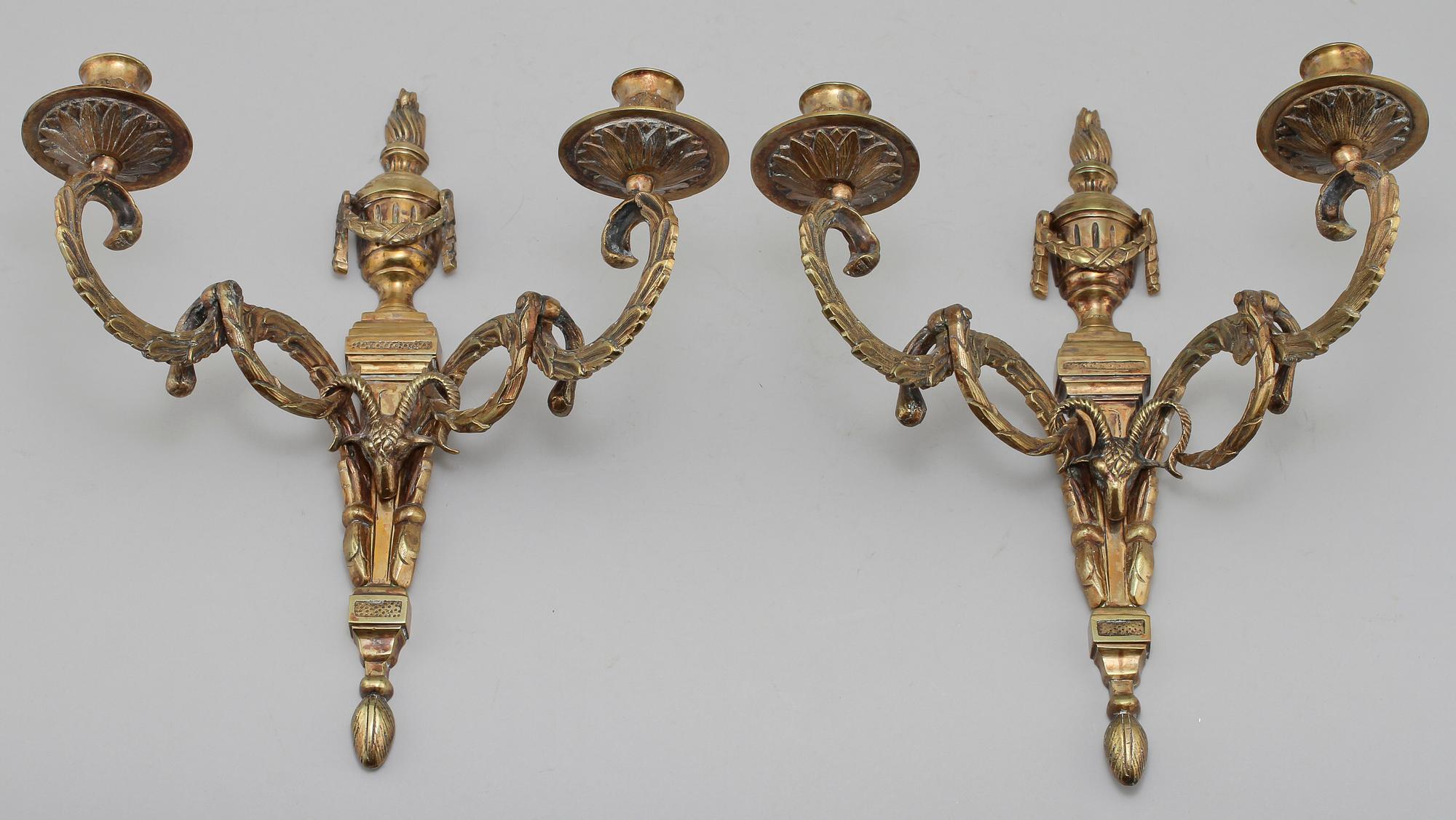APPLIQUER, 4 st, Louis XVI-stil, 1900-tal.