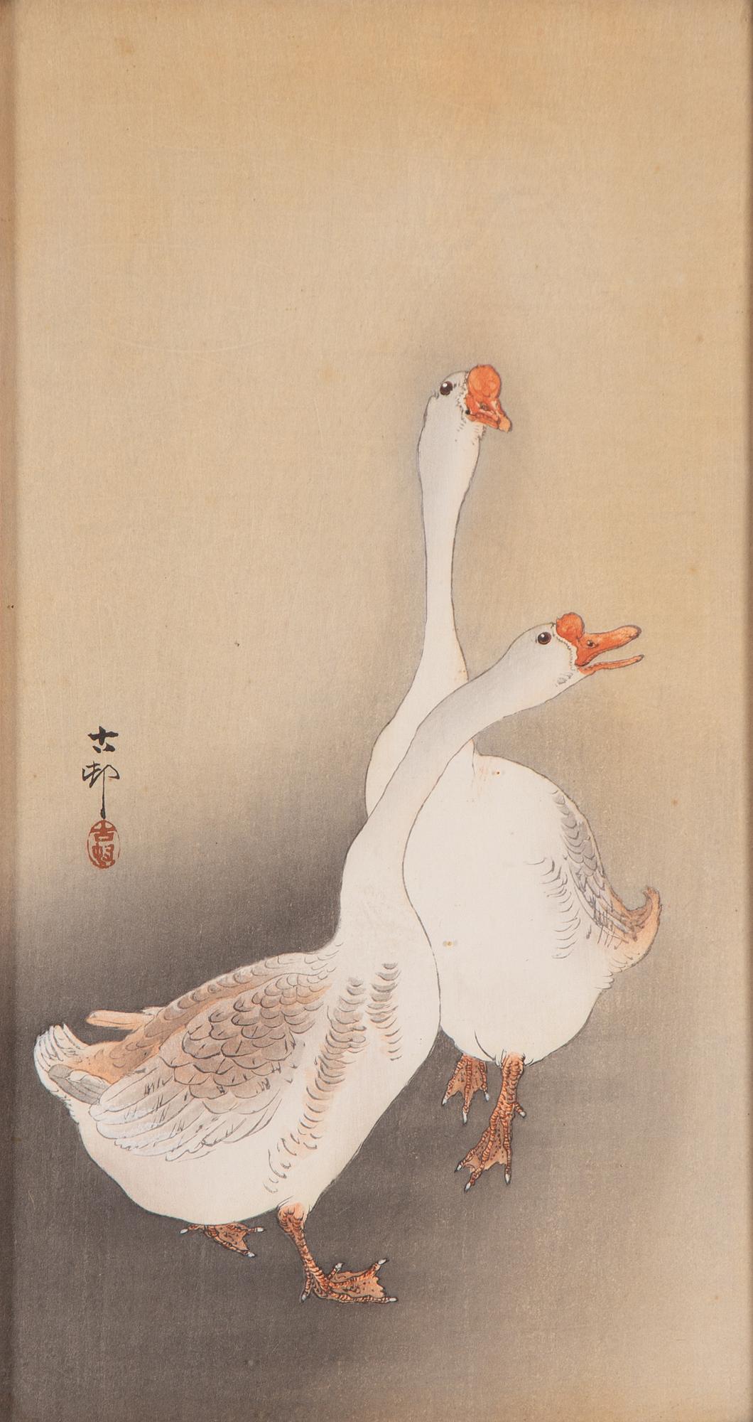 Ohara Koson, Two geese.