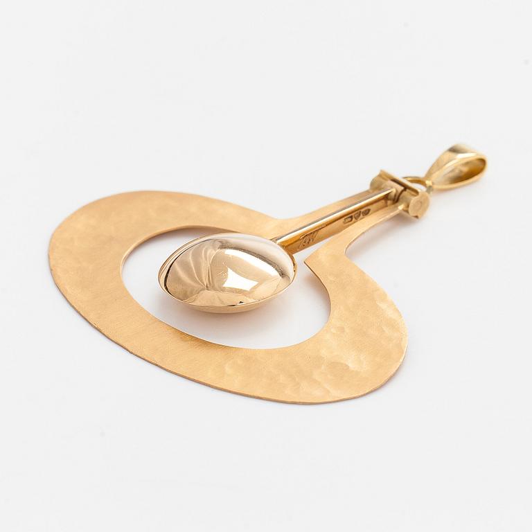 Tapio Wirkkala, riipus, "Päärynä", 18K kultaa.