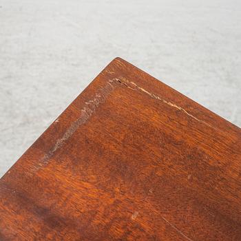 A late Gustavian mahogany card table, late 18th century.