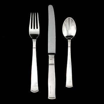 BESTICK, 28 st,  silver, "Rosenholm, Jacob Ängman, GAB, Stockholm, 1900-talets andra hälft, vikt 760 g.