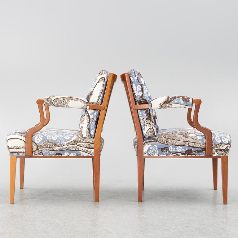 Josef Frank, armchairs, a pair, model 969, Svenskt Tenn.