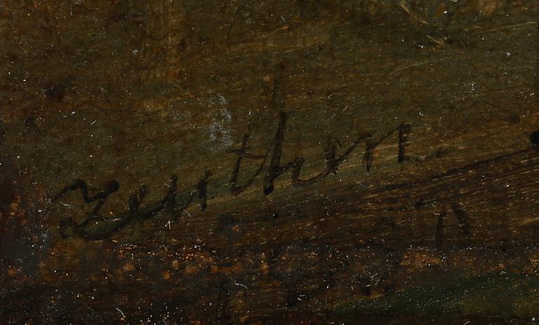 CHRISTIAN OLAVIUS ZEUTHEN, olja på duk, signerad.