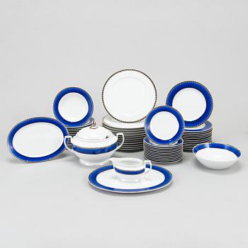 Sigvard Bernadotte, a 36-piece 'Marianne Royal Blue' porcelain tableware set, Christineholm, Millenniumseries 2000.