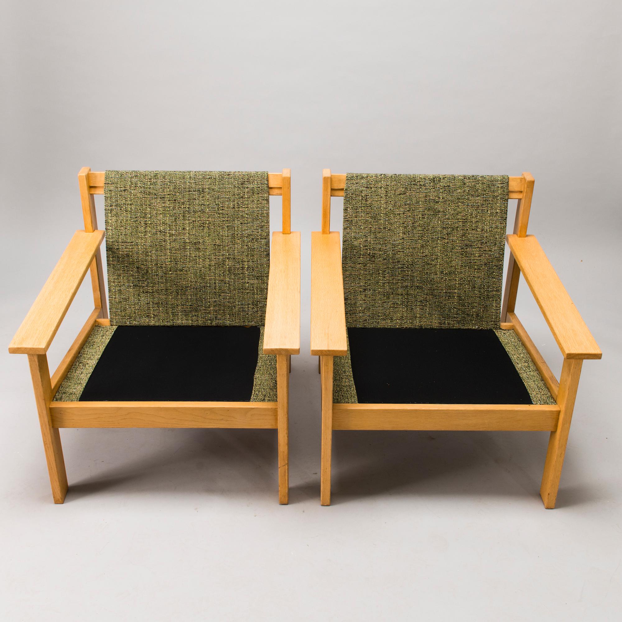 CARL GUSTAF HIORT AF ORNÄS, fåtöljer ett par, "Tapio", för Puunveisto Oy - Träsnideri Ab 1960-tal.