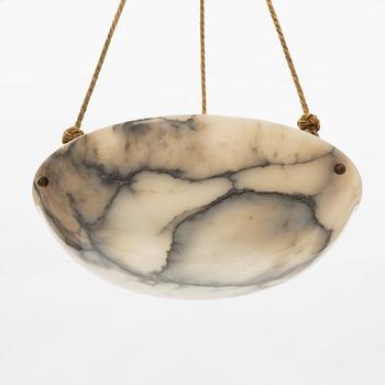 A ceiling lamp, alabaster, first half of the 20th century.