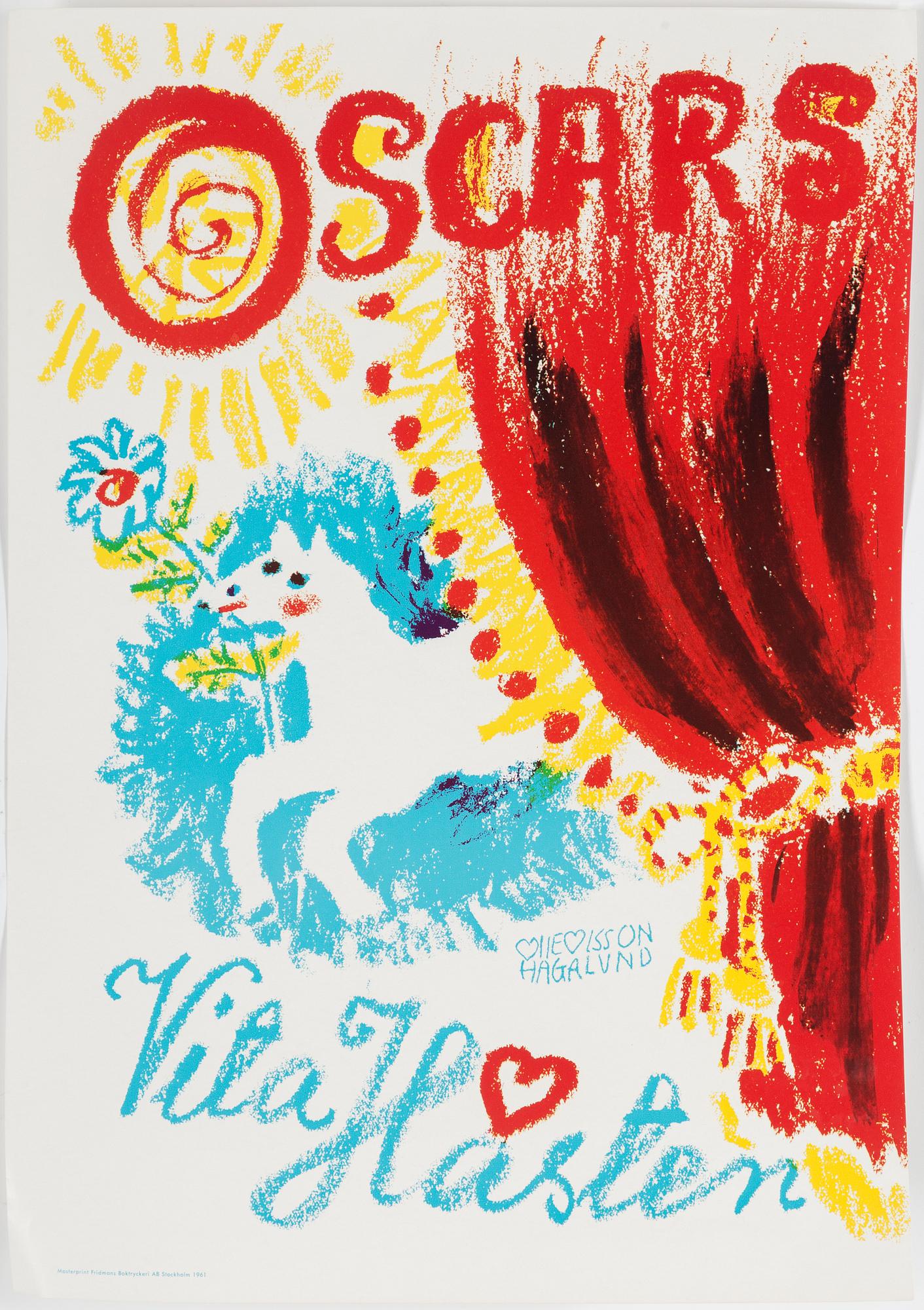 OLLE OLSSON-HAGALUND, posters/utställningsaffisher, 8 st.