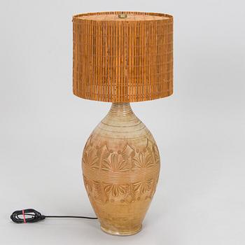 Bordslampa, stengods, tillverkare Kera 1900-talets mitt.