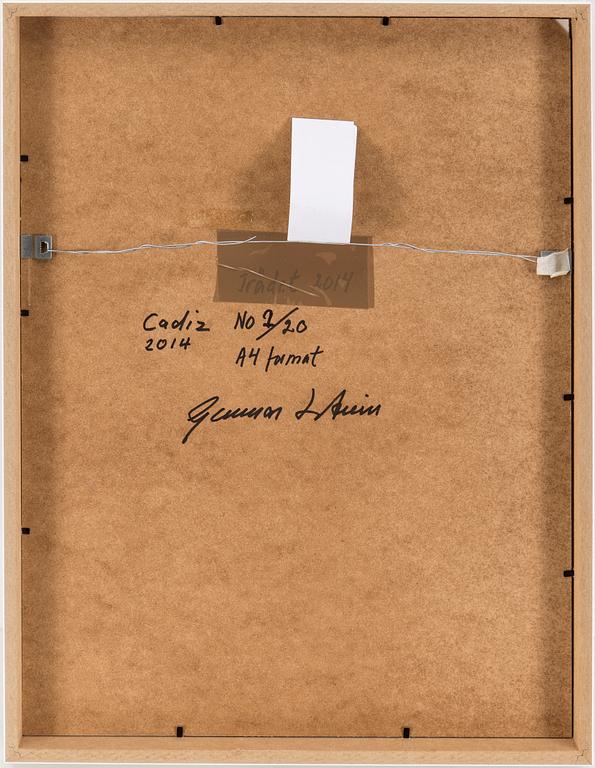 GUNNAR WALLIN, "Cadiz", fotografi, signerat a tergo. Daterat 2014, nr 2/20.