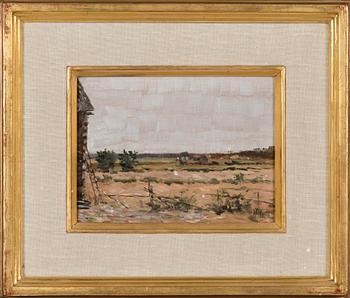 Helge Dahlman, olja på pannå, signerad.