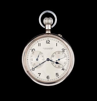 1221. A silver pocket watch, A. Lange & Söhne.