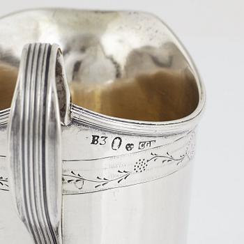 A Swedish silver cream-jug, mark of Carl Gideon Ronander, Stockholm 1808.