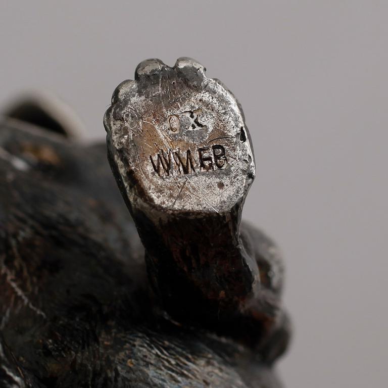 FIGUR, vitmetall, WMF, omkring år 1900.