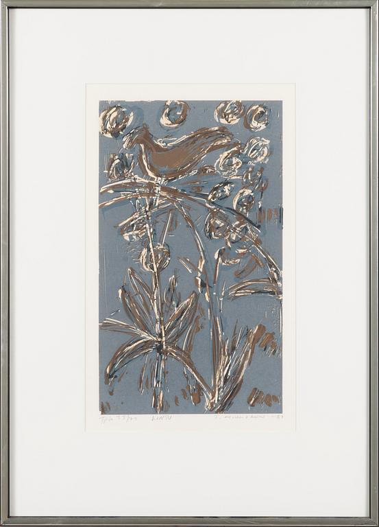 TAPANI MIKKONEN, lithograph, signed and dated -89, numbered tpl'a 35/75.