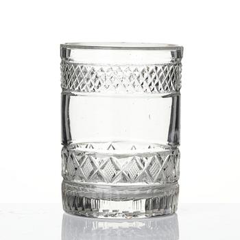 Seltzer glass, twelve pieces, Sweden, turn of the 20th century, Empire style.