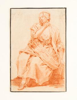 French artist, 18th Century. Study of female, a pair.