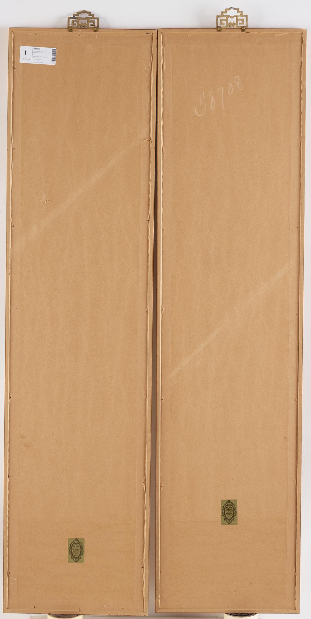 A pair of Chinese paintings, ink on paper, 19th century. Signed Chen Taichu, achieved Juren 1843.