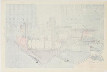 Tomikichirō Tokuriki, "Sennichimae Hozenji Temple, Osaka" 千日前 法善寺水掛不動.