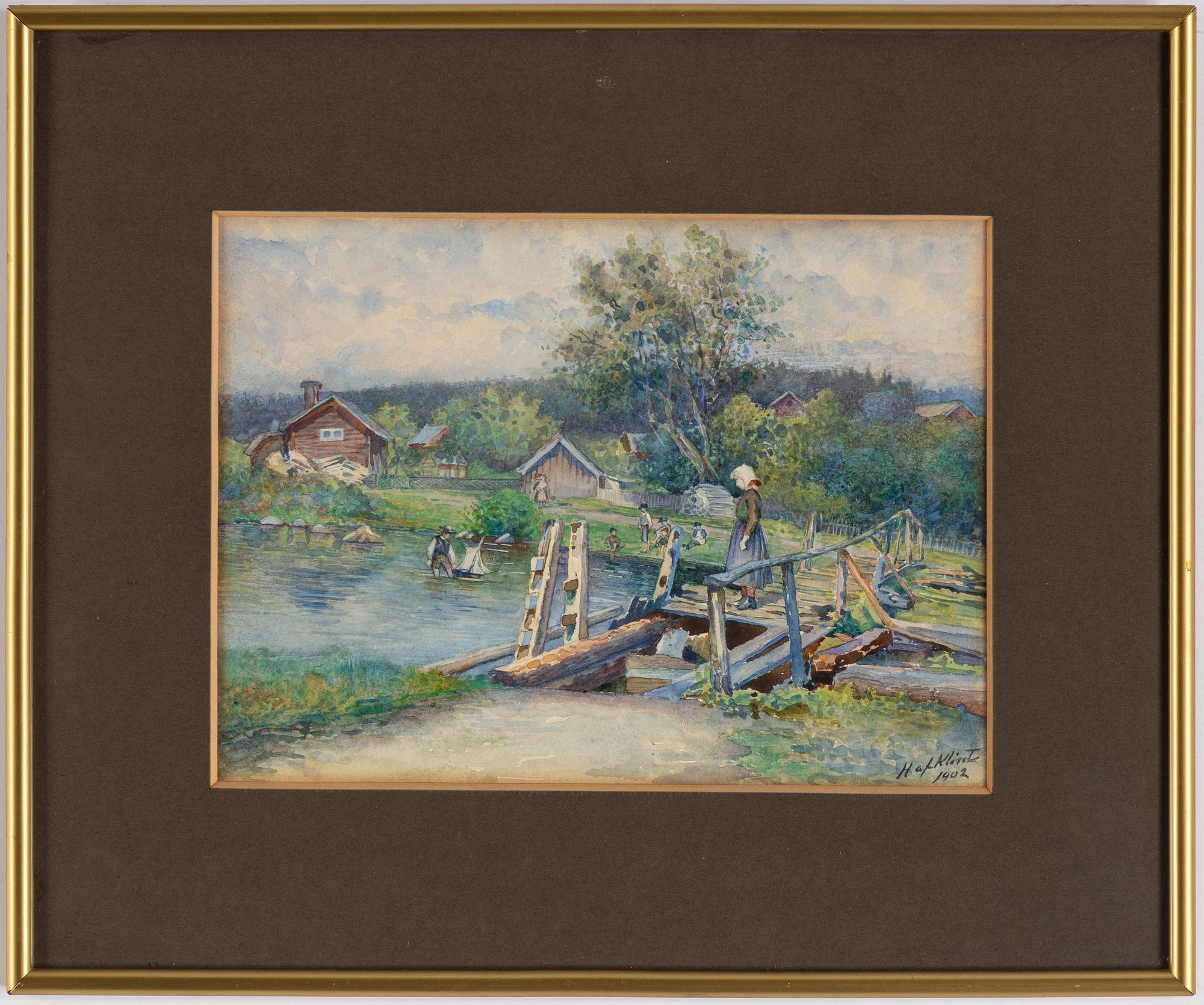 HILMA AF KLINT, akvarell, signerad H af Klint och daterad 1902.