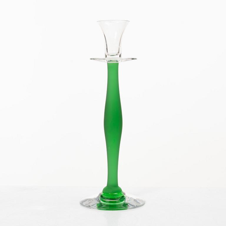 Anne Nilsson, A pair of "Celeste" glass candle holders, Orrefors.