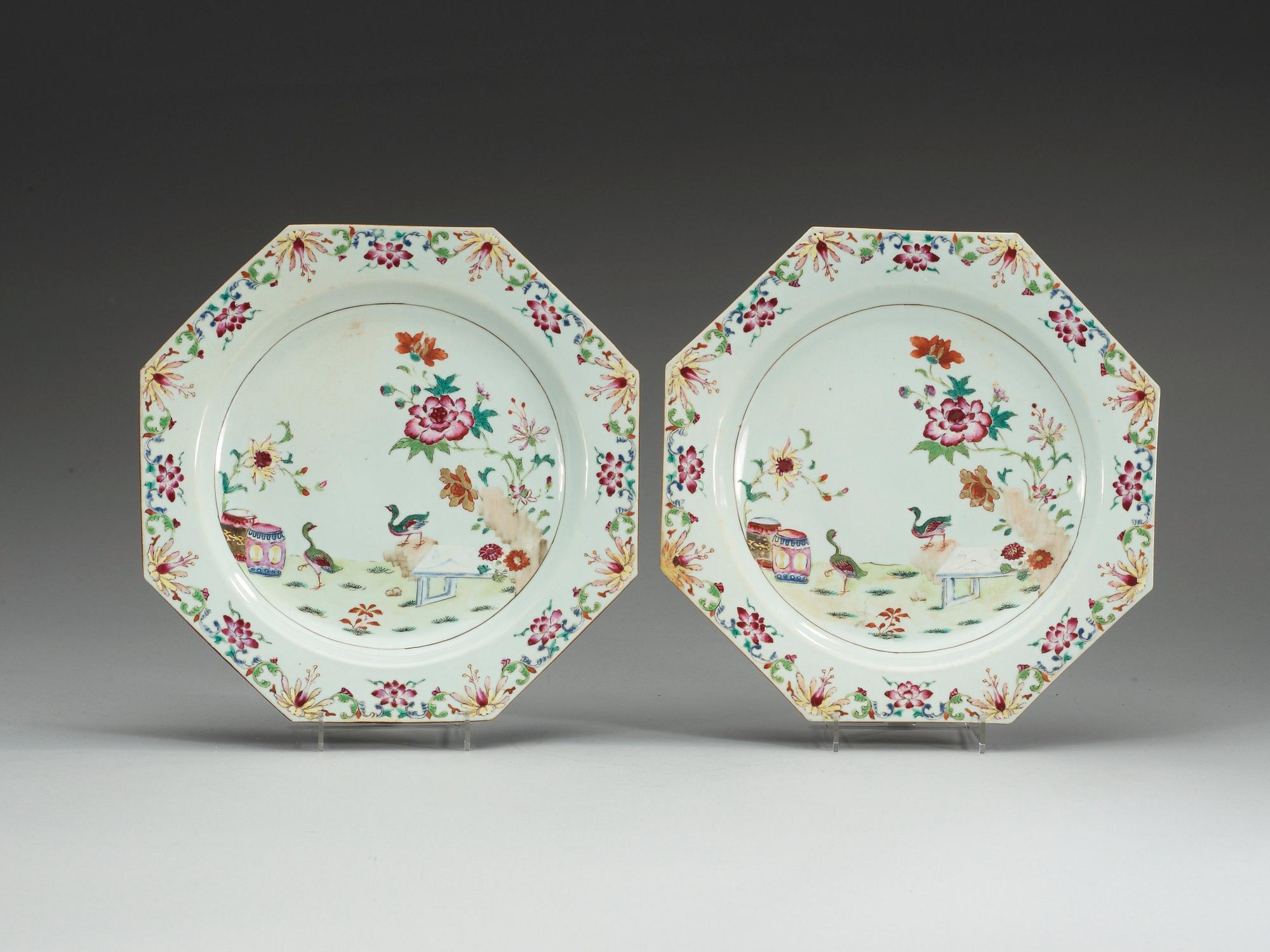 A set of four famille rose serving dishes, Qing dynasty, Qianlong (1736-95).