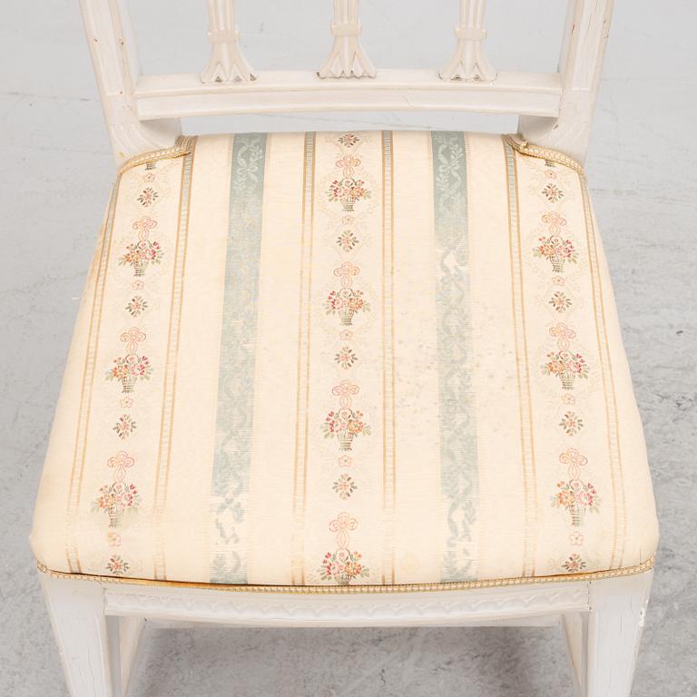 Twelve matched late Gustavian chairs, circa 1800.