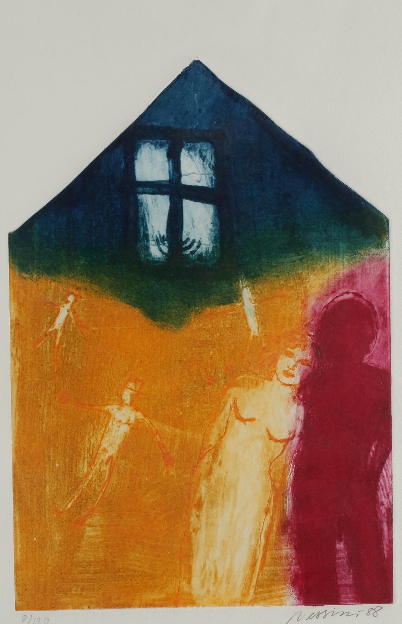 SUZANNE NESSIM, färglitografi, signerad, numrerad 8/120 och daterad -88.