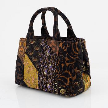 Prada, a embroidered silk 'Broccato patch' bag.