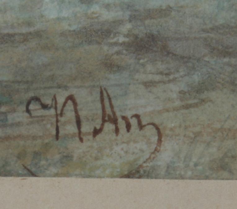 ANDERSSON, NILS, akvarell, sign. Prov; Gustaf Sergel enl a tergo.