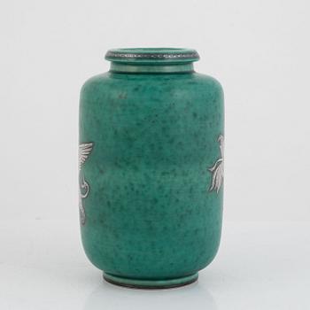 Wilhelm Kåge, an "Argenta" stoneware vase, Gustavsberg, Sweden, 1932.