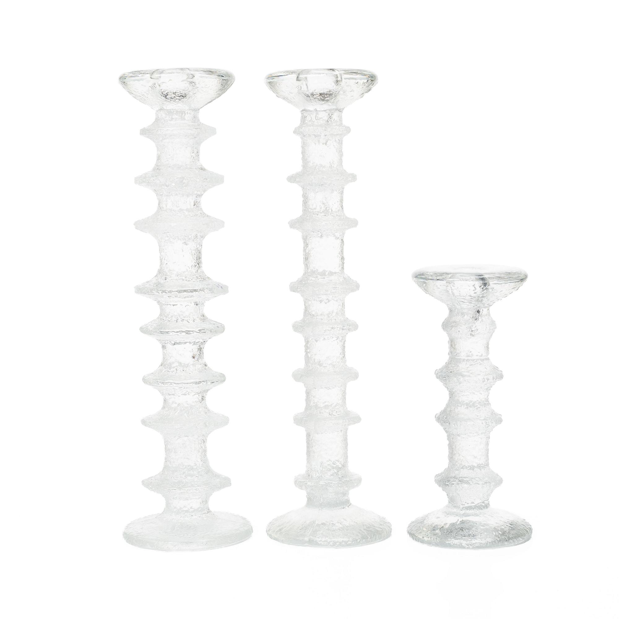 Timo Sarpaneva, Three candlesticks, 'Festivo', Iittala, Finland.