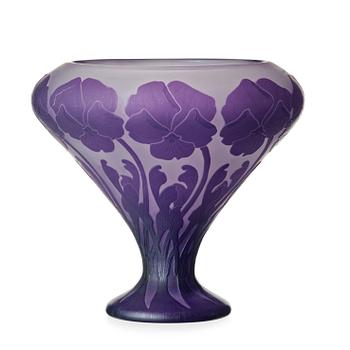 60. Karl Lindeberg, an Art Nouveau cameo glass vase, Kosta.