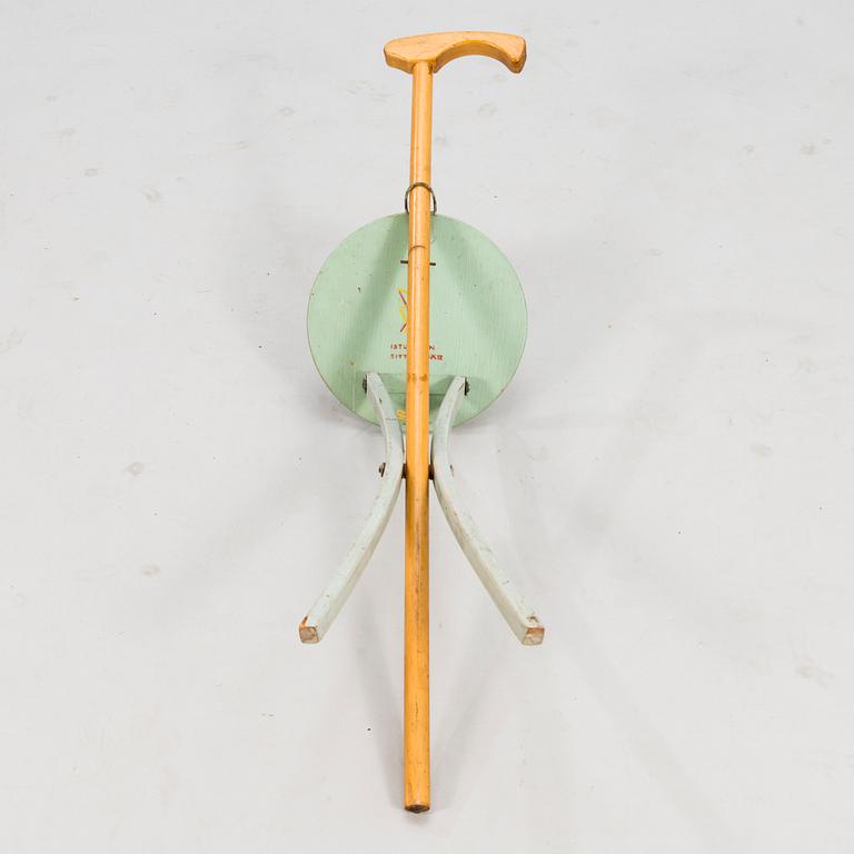 Seat/walking stick, 1952 Summer Olympics, Helsinki.
