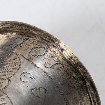 Two Swedish silver beakers, 18th century.