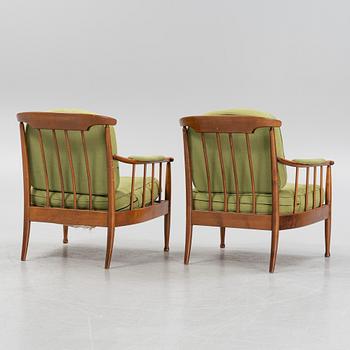 Kerstin Hörlin-Holmqvist, a pair of 'Skrindan' armchairs, OPE, Sweden, second half of the 20th century.