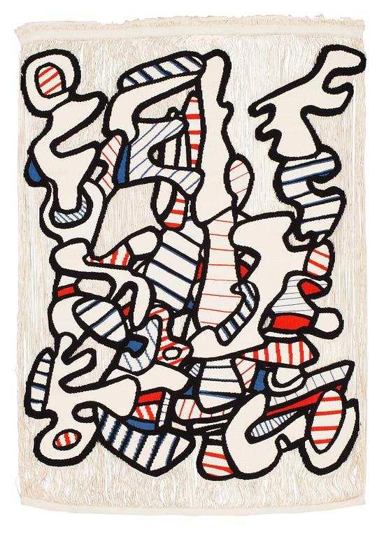 VÄVD TAPET. "Arborescence". Gobelängteknik och "transparent väv". 162 x 117,5 cm. Komponerad av Jean Dubuffet,