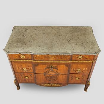A Gustavian late 18th century commode attributed to J. Hultsten.