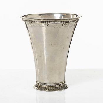 Conrad Heitmüller, bägare, silver Nyköping 1769.