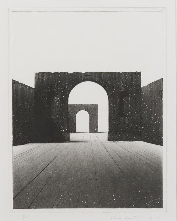 aquatint and drypoint, signed, dated -92 and numbered IV/X.