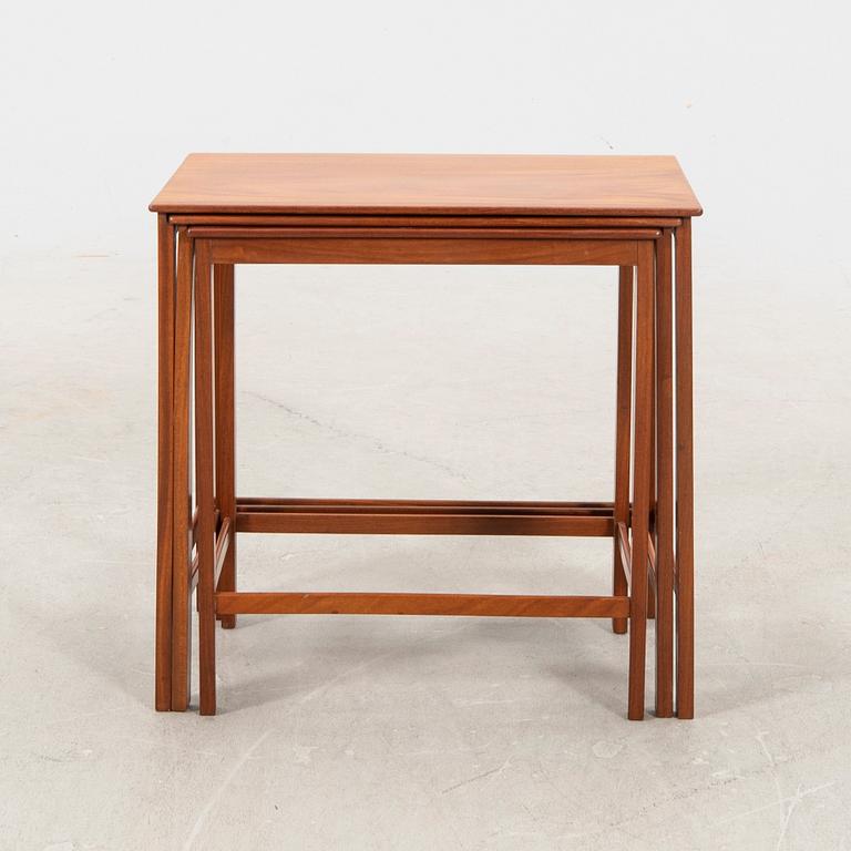 Jacob Kjaer, a mahogany nesting table later part of the 20th century.