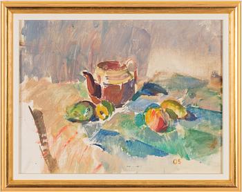 Olle Skagerfors, Still Life with Jug and Fruits.