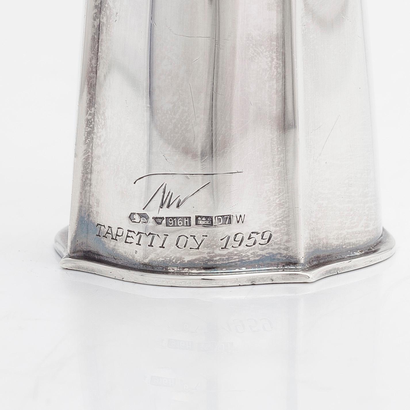 Tapio Wirkkala, vas TW 2, silver (916),  Kultakeskus, Tavastehus 1957.